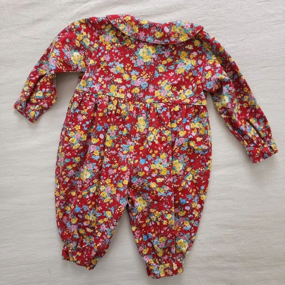 Vintage Bright Floral Bodysuit 12 months